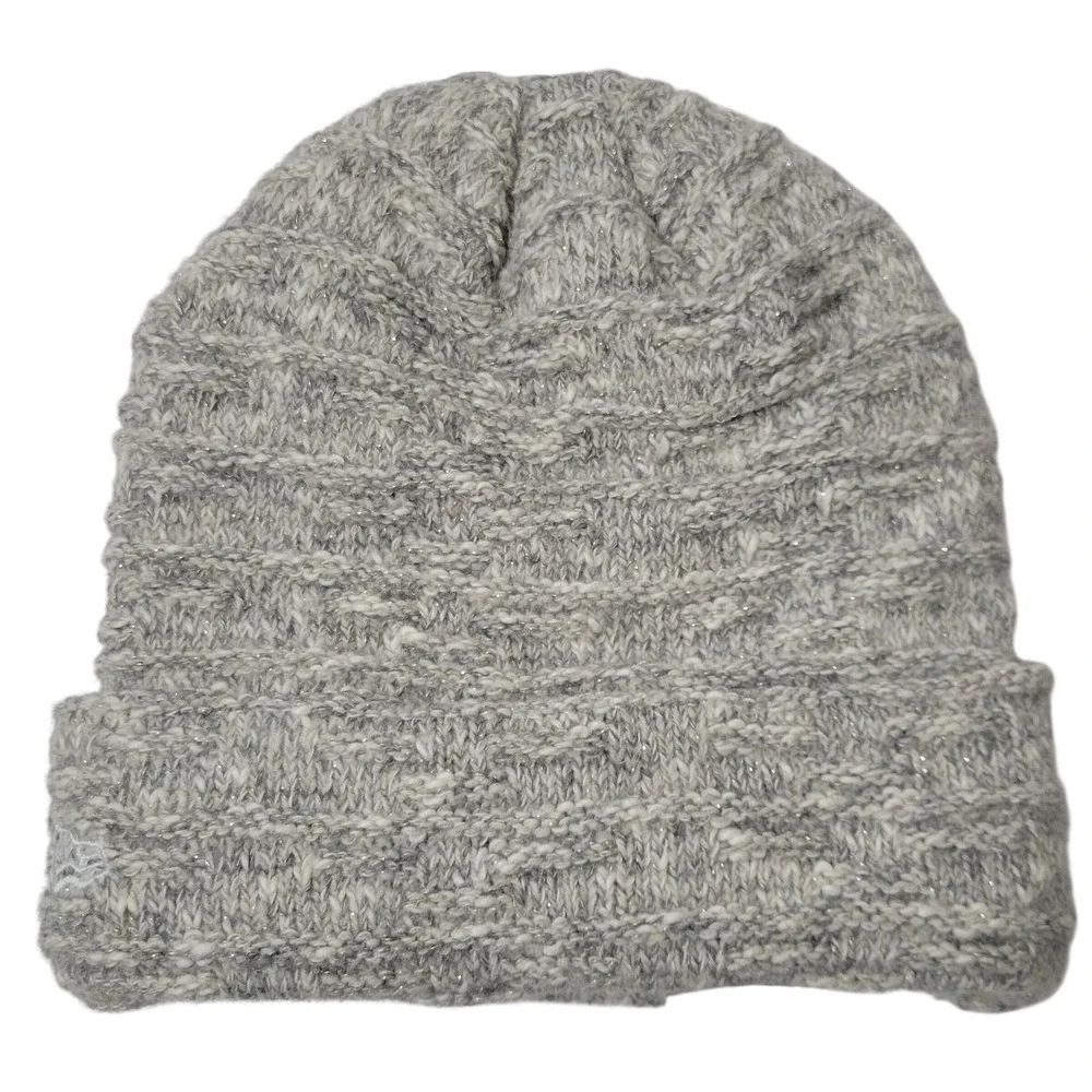 New Era Purdue Boilermakers Beanie Hat Women OSFM Gray Metallic Knit Cuffed NCAA